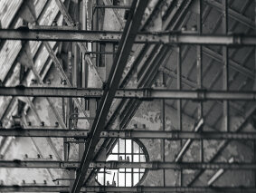 window frames & steel beams
